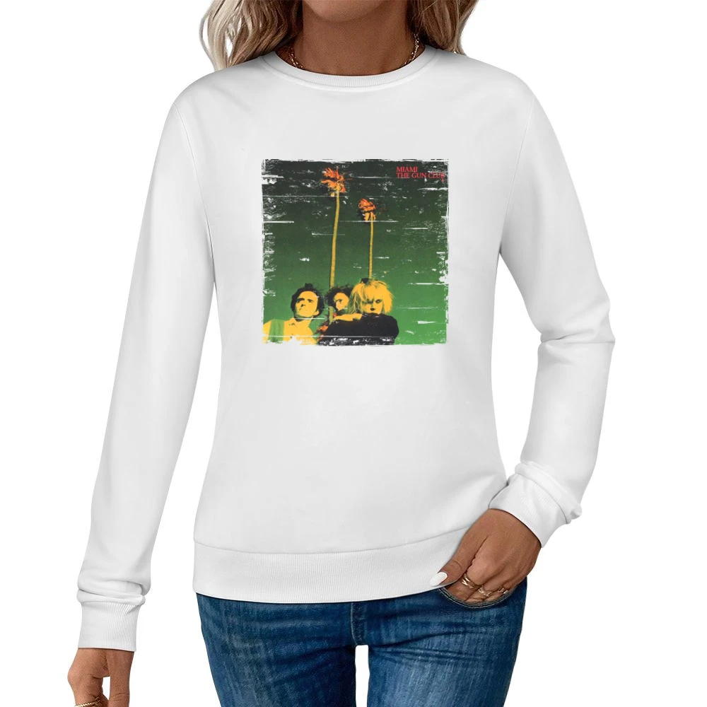 Gun Club Miami Album Cover Distressed Image Women Pullover Sweatshirt