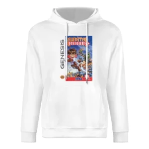 Gunstar Heroes Sega Genesis Old School Retro Video Game Fan Distressed European Size Men Hoodie