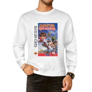 Gunstar Heroes Sega Genesis Old School Retro Video Game Fan Distressed European Size Pullover Sweater