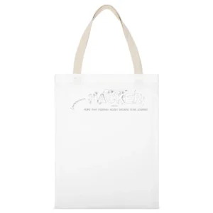Hacker hope thats firewall works coause you are screw White Canvas Tote Shopping Bag