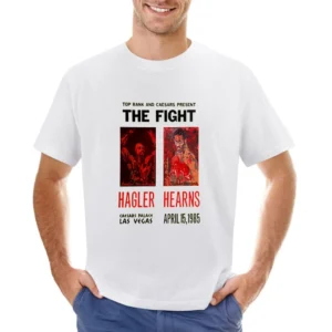 Hagler vs Hearns Boxing Fight Poster Asian Size Men T-Shirt