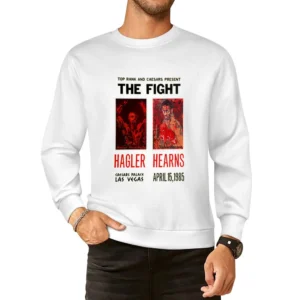 Hagler vs Hearns Boxing Fight Poster European Size Pullover Sweater