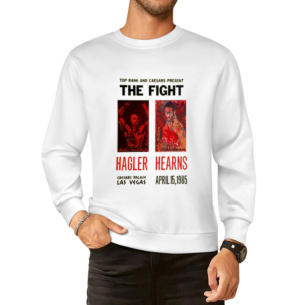 Hagler vs Hearns Boxing Fight Poster European Size Pullover Sweater