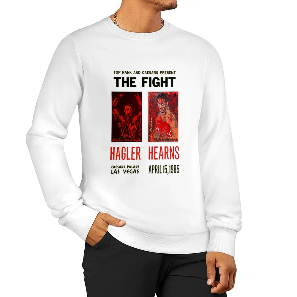 Hagler vs Hearns Boxing Fight Poster Men Pullover Sweatshirt