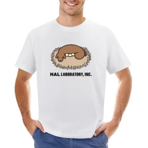 Hal Laboratory Japanese Video Game Developer Logo White Asian Size Men T-Shirt