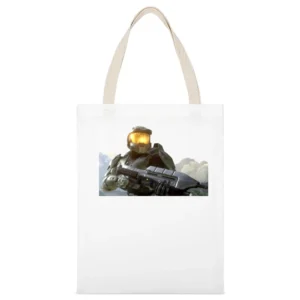 Halo 3 Video Game White Canvas Tote Shopping Bag