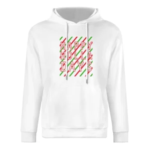 Happy Holla Days Funny Holidays Christmas Graphic Tee Shirt European Size Men Hoodie