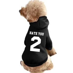 Hate You 2 Jersey Style Funny Graphic PRINT ON BACK Pet Apparel Clothes