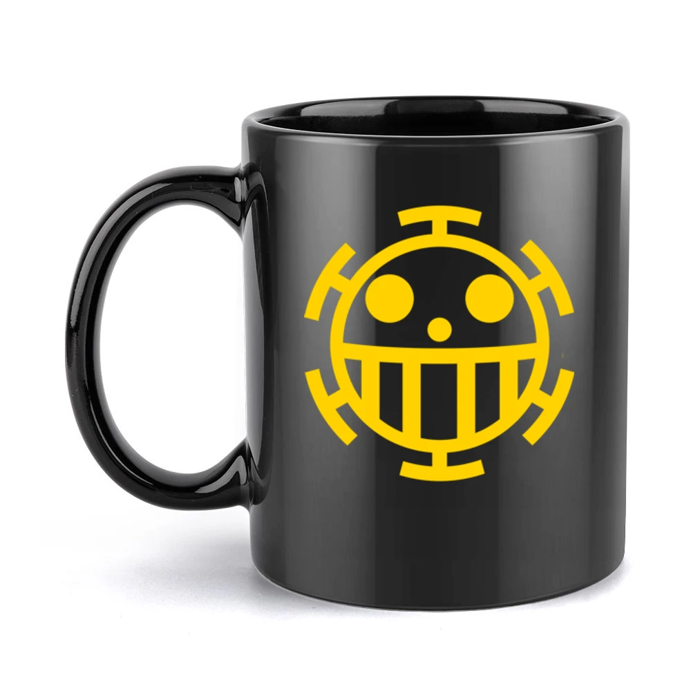 Heart Pirates flag Trafalgar Law One Piece The surgeon of death Manga Black Mug