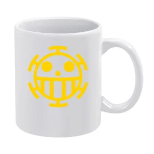 Heart Pirates flag Trafalgar Law One Piece The surgeon of death Manga White Mug