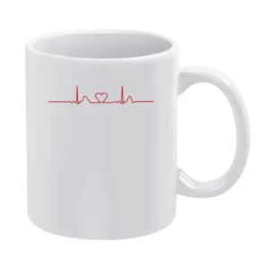 Heart Rate Monitor Fun Medical Tee Shirt White Mug
