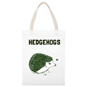 Hedge-hogs why don't they share the hedge? White Canvas Tote Shopping Bag
