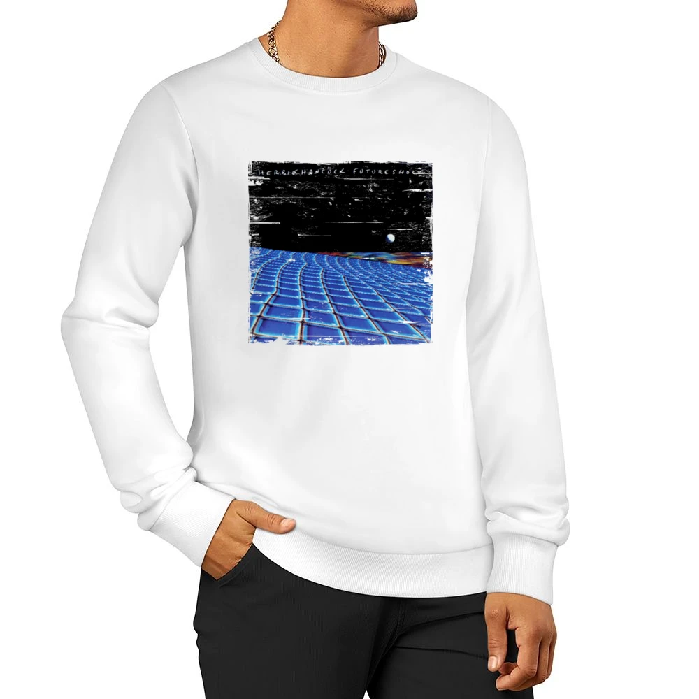Herbie Hancock Future Shock Album Cover Distressed Image Men Pullover Sweatshirt