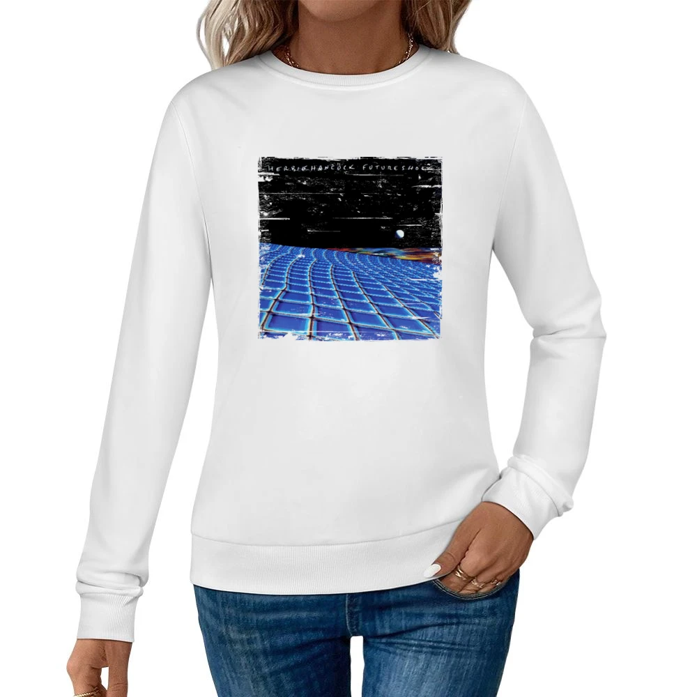 Herbie Hancock Future Shock Album Cover Distressed Image Women Pullover Sweatshirt