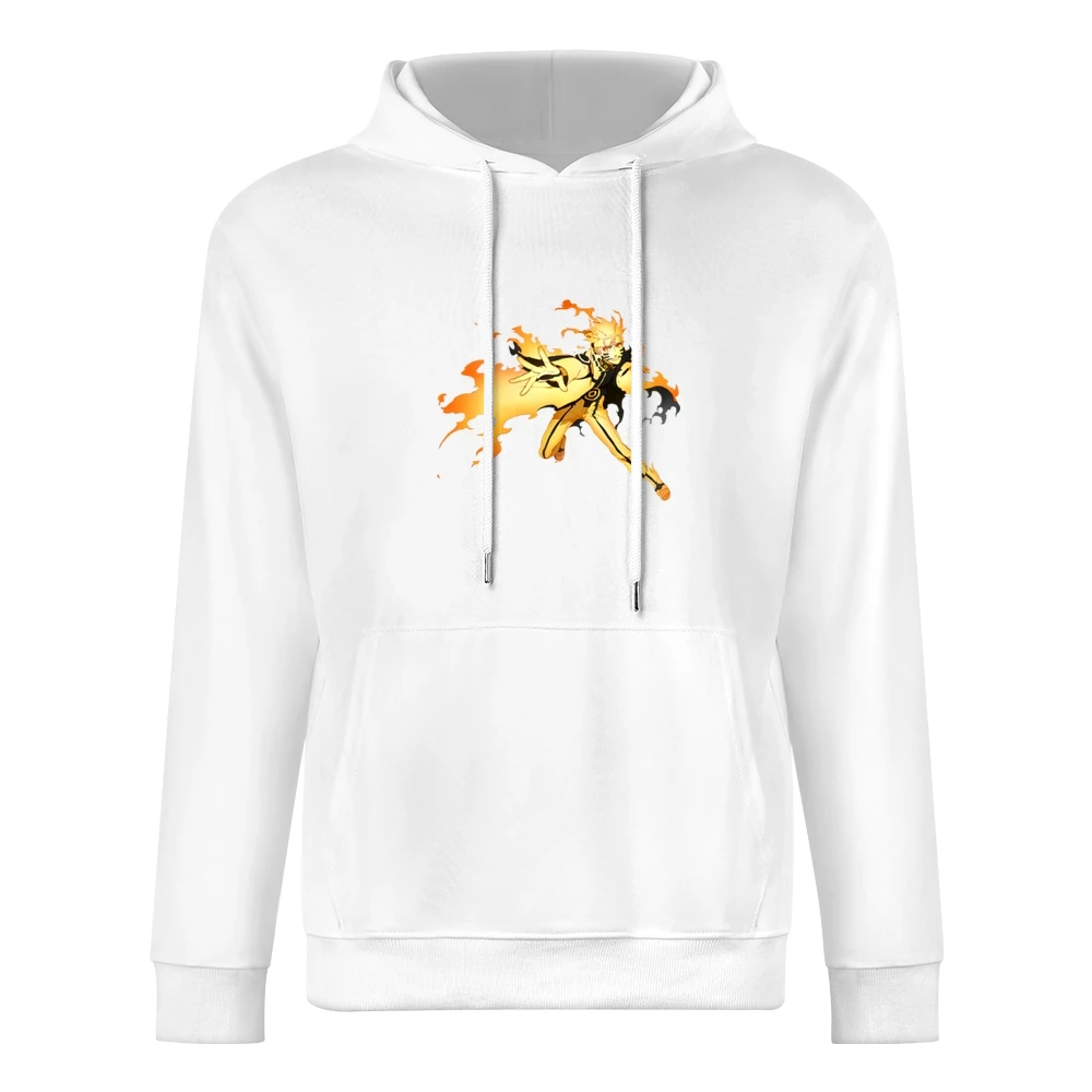 Hermit Naruto sage mode with kurama nine tails beast chakra anime mang European Size Men Hoodie