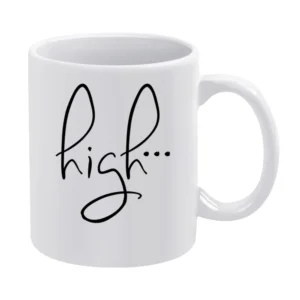 High Fun Party Graphic Tee Shirt White Mug