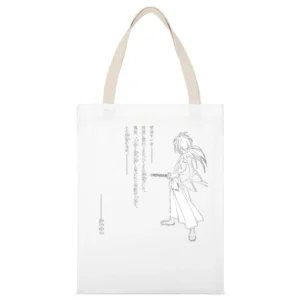 Himura Kenshin Meiji era Samurai x Battousai rurouni sakabatou White Canvas Tote Shopping Bag