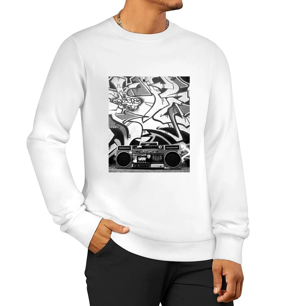 Hip Hip Ghetto Blaster Tshirt (All styles and colors available) Men Pullover Sweatshirt