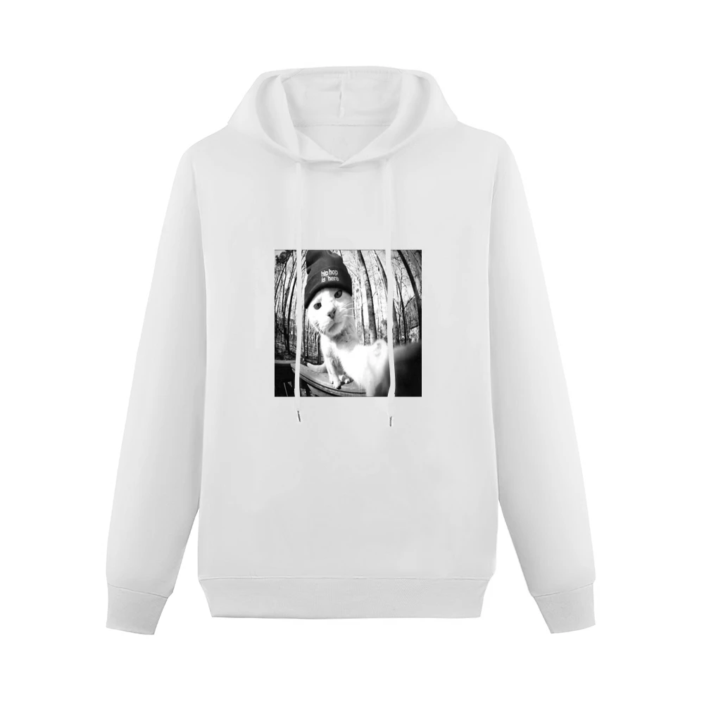 Hip Hop Is Here Cat Men Hoodie Without Pocket
