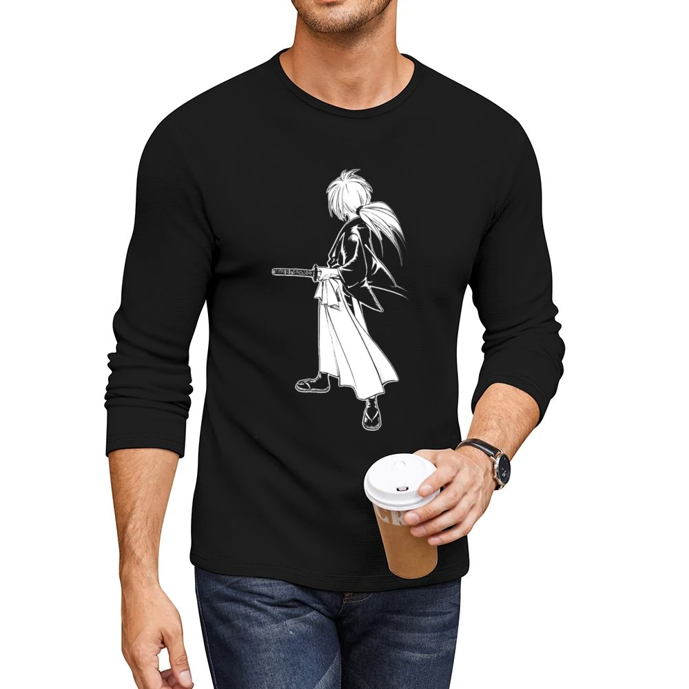 Hitokiri Battousai Himura Rurouni Kenshin Samurai x Men CrewNeck Long Sleeve T-Shirt
