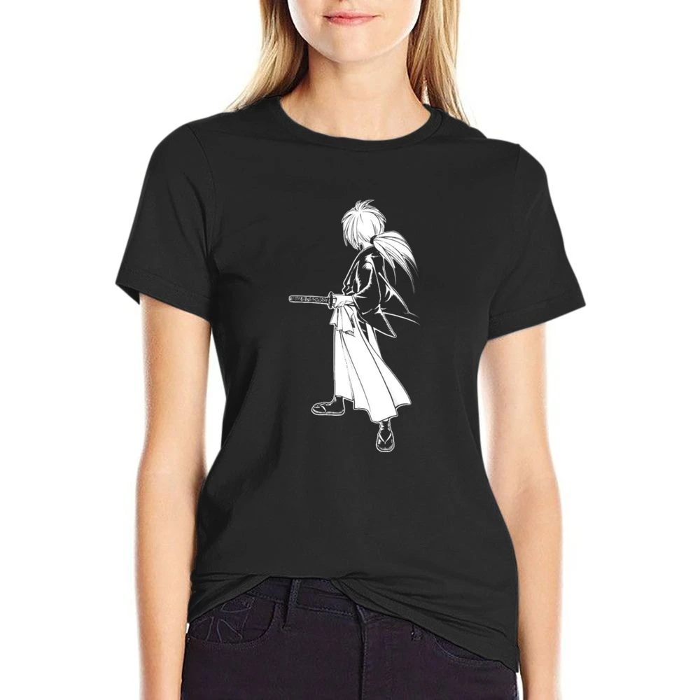 Hitokiri Battousai Himura Rurouni Kenshin Samurai x US Size Women Ladies T-shirt