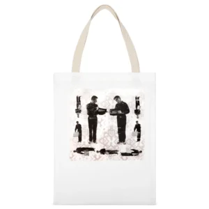 Holger Hiller A Bunch Of Foulness In The Pit Album Cover Distressed Im White Canvas Tote Shopping Bag
