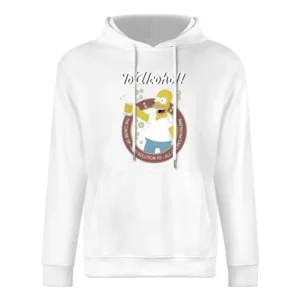Homer Simpson to Alcohol the cause of and solution to all of lifes pro European Size Men Hoodie