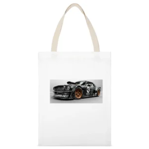 Hooligan Mustang Tshirt White Canvas Tote Shopping Bag