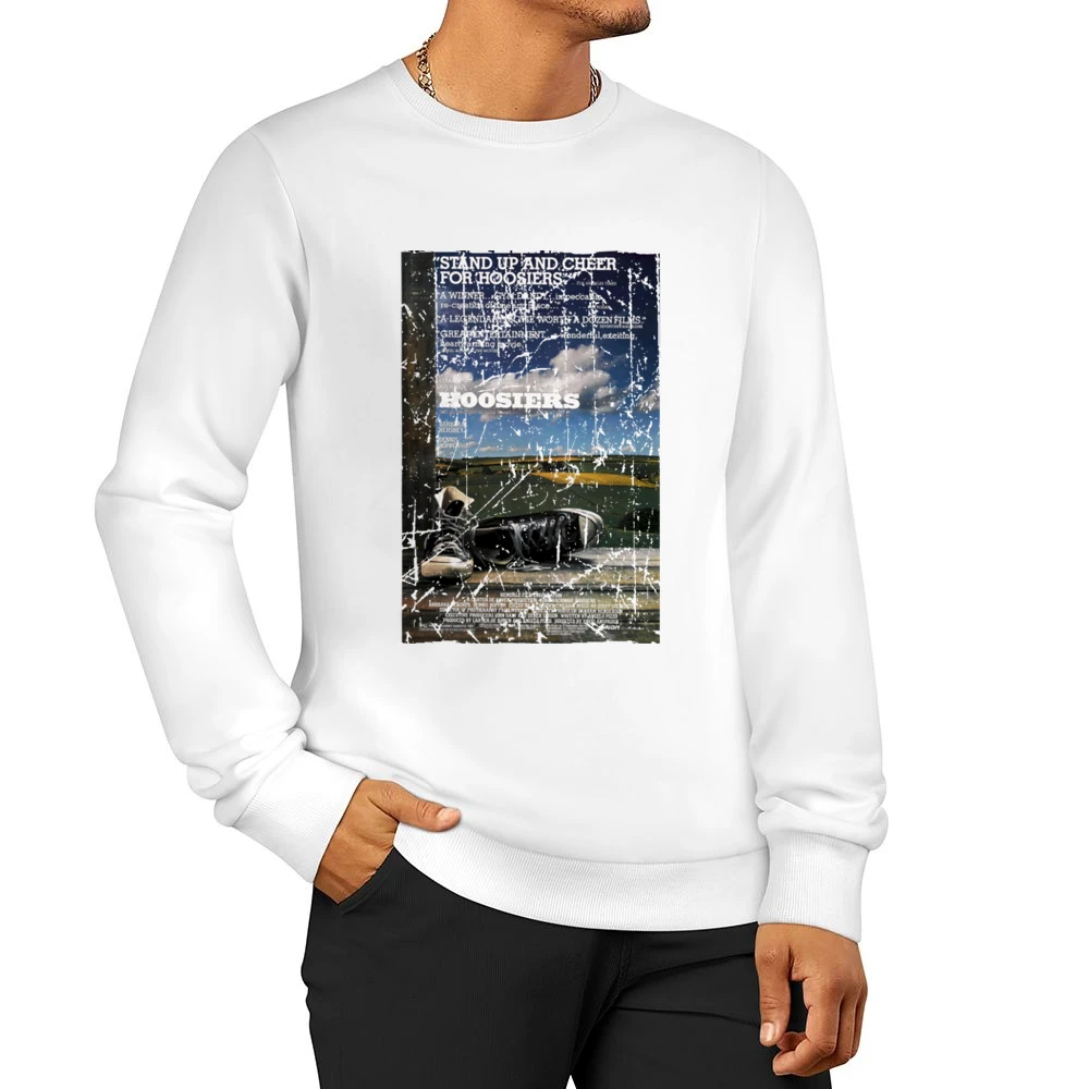 Hoosiers Movie Poster Retro Aged Look Men Pullover Sweatshirt