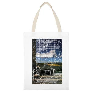 Hoosiers Movie Poster Retro Aged Look White Canvas Tote Shopping Bag