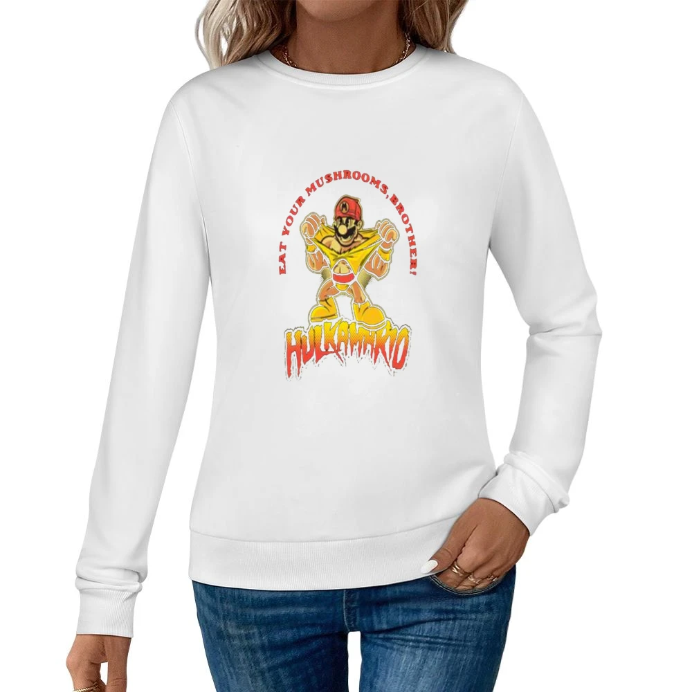 Hulkamario Tshirt Women Pullover Sweatshirt