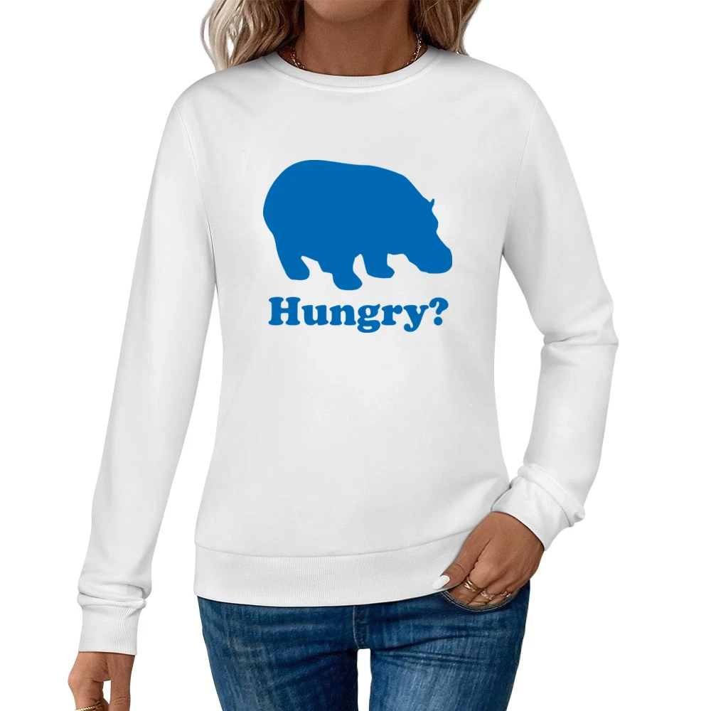 Hungry Hungry Hippos Funny Cool Retro 80s Women Pullover Sweatshirt