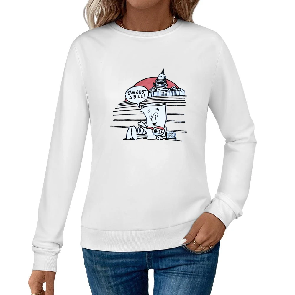 I Am Just A Bill Schoolhouse Rock Fun Cool Vintage Graphic Retro Tv Sh Women Pullover Sweatshirt