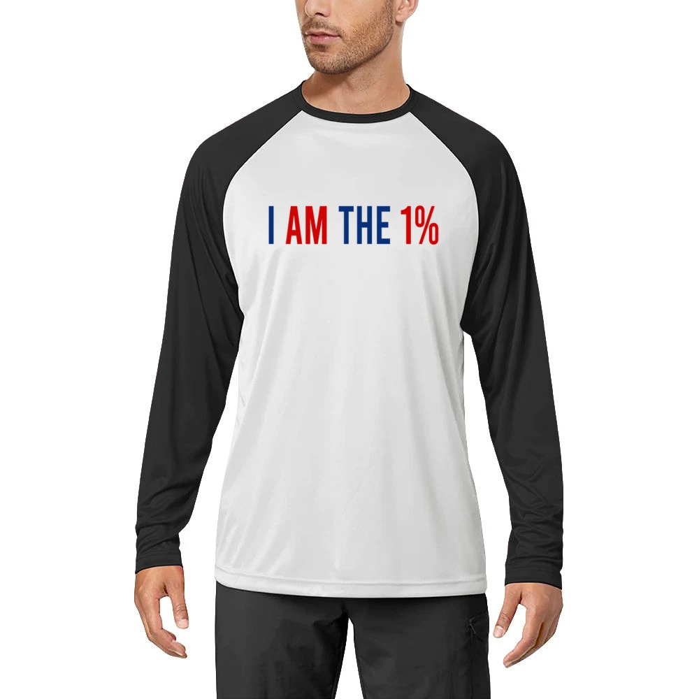 I Am The One Percent Funny Political Kid Rock Graphic Men Long Sleeve T-Shirt