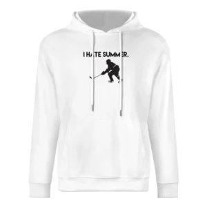 I Hate Summer Fun Ice Hockey Love Winter Sports Graphic European Size Men Hoodie