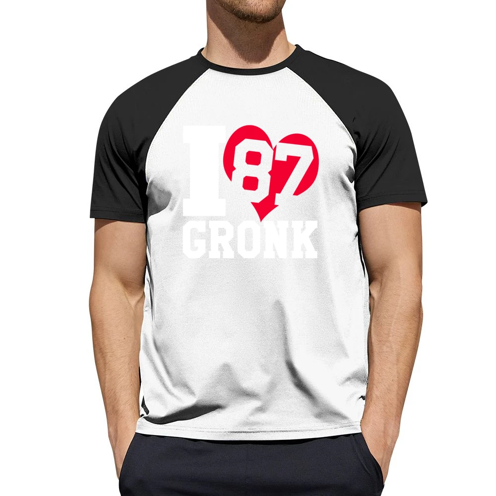 I Heart Love Gronk Fun Rob Gronkowski New England Football Graphic Fan Men Short Sleeve T-Shirt