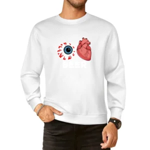 I Love Beer Halloween Tshirt (all Colors And Styles Available) European Size Pullover Sweater