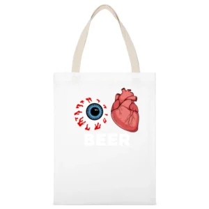 I Love Beer Halloween Tshirt (all Colors And Styles Available) White Canvas Tote Shopping Bag