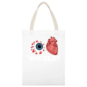 I Love Whiskey Halloween Tshirt (all Colors And Styles Available) White Canvas Tote Shopping Bag