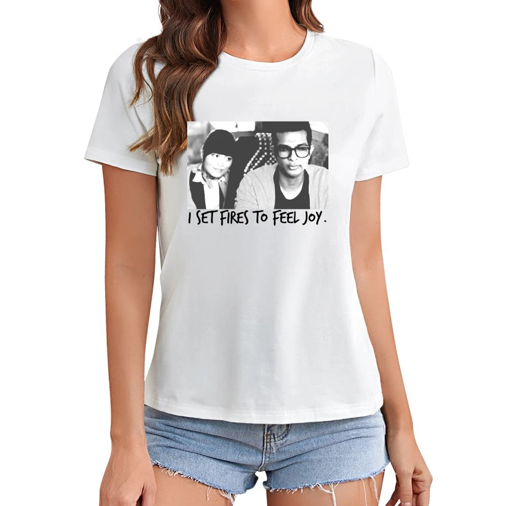 I Set Fires To Feel Joy Lilly And Donald Pitch Perfect Fun Movie T Shi Asian Size Women Ladies T-shirt