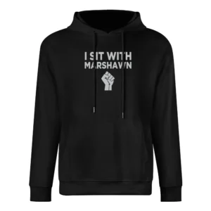 I Sit With Marshawn Lynch Support National Anthem Protest Football T S European Size Men Hoodie