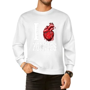 I heart Zombies - Living dead Creature lover European Size Pullover Sweater
