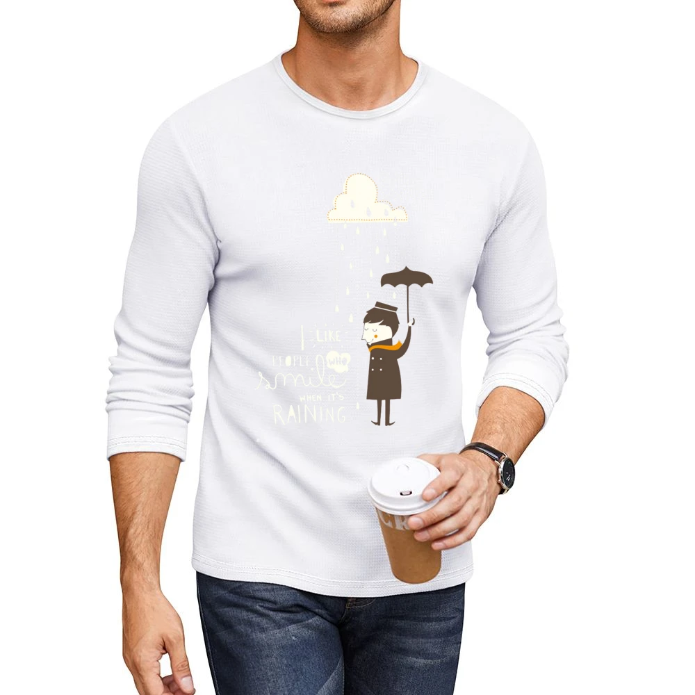 I like people who smile when it's raining Men CrewNeck Long Sleeve T-Shirt