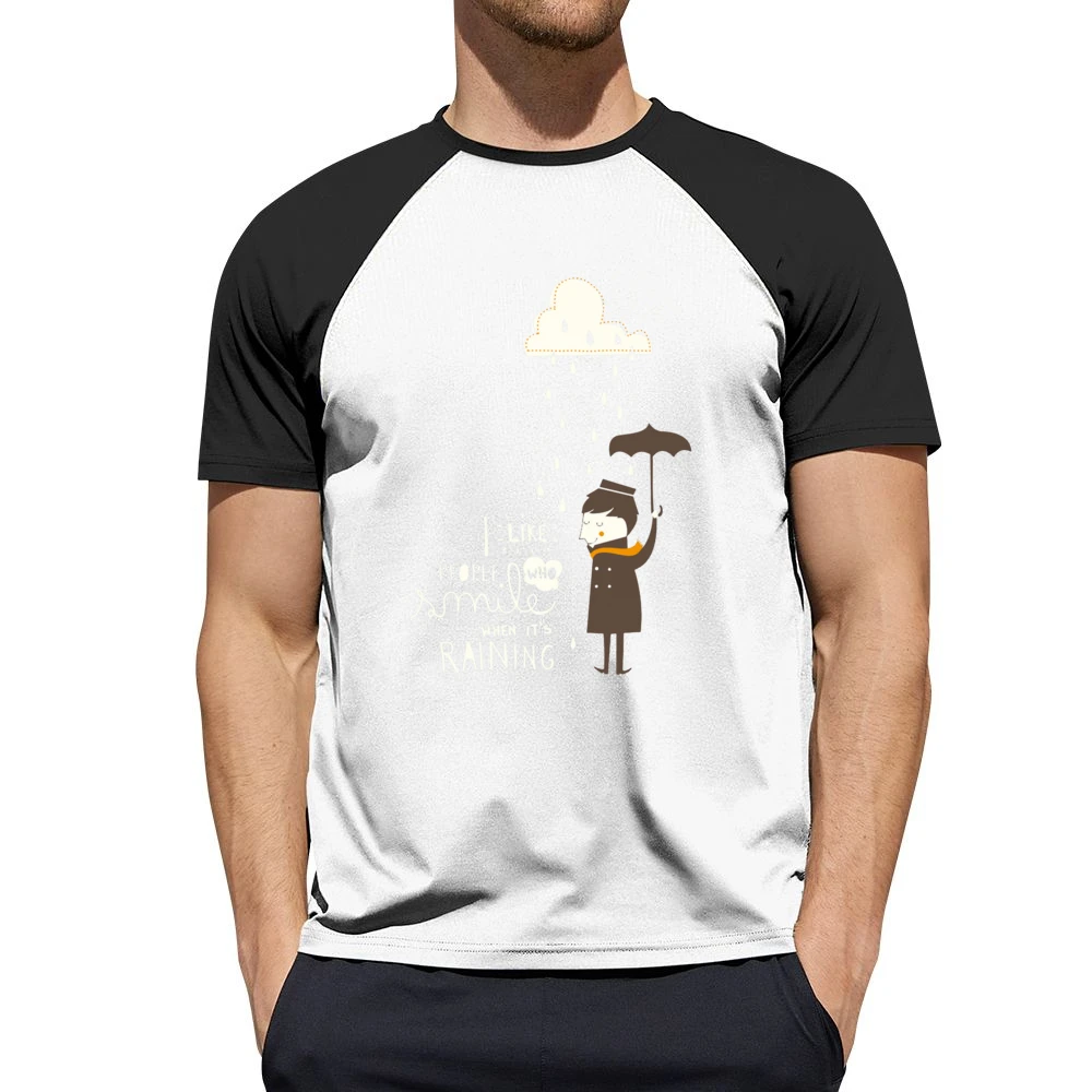 I like people who smile when it's raining Men Short Sleeve T-Shirt