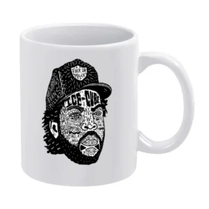 Ice Cube Face Tshirt White Mug