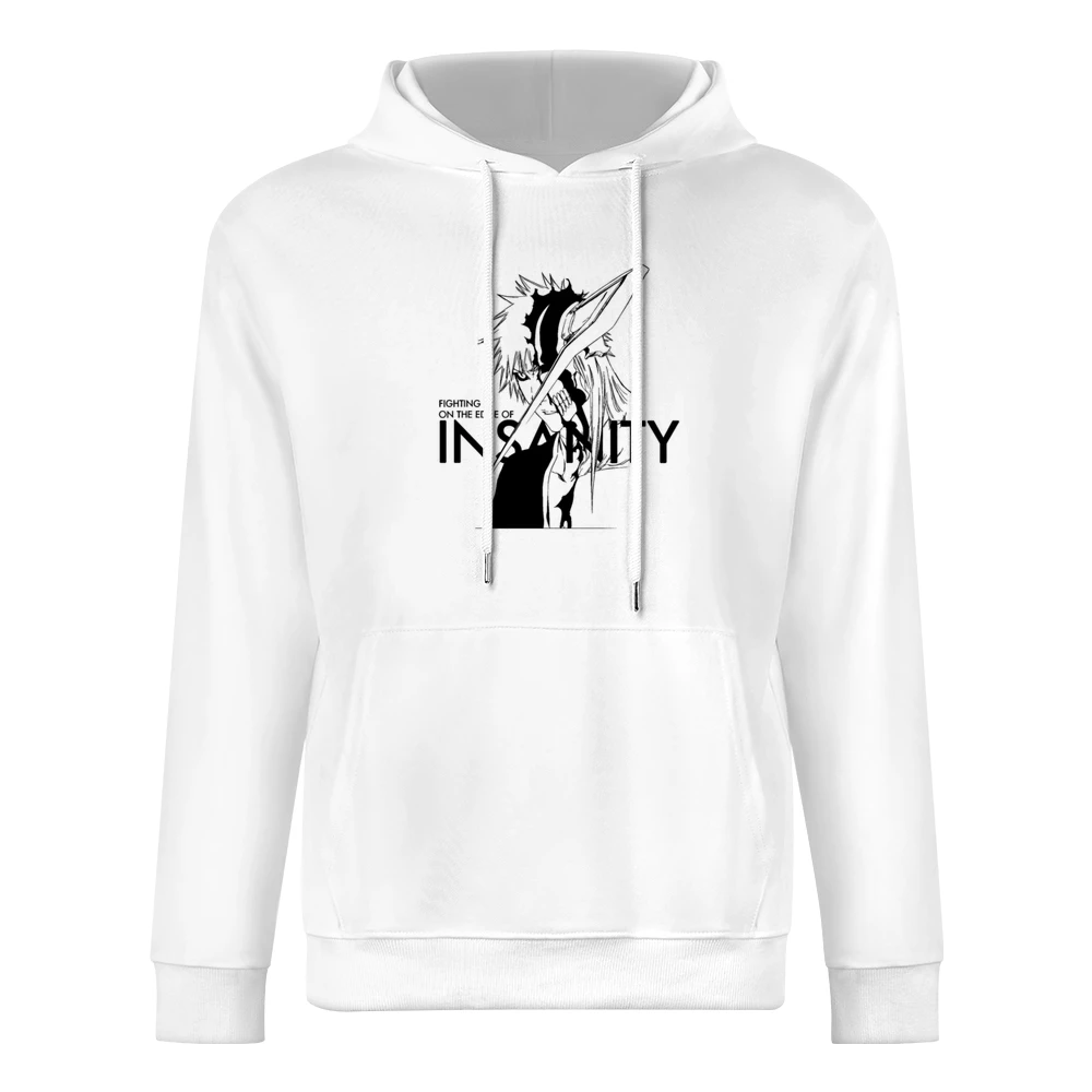 Ichigo Kurosaki half hollow shinigami fighting on the edge of insanity European Size Men Hoodie