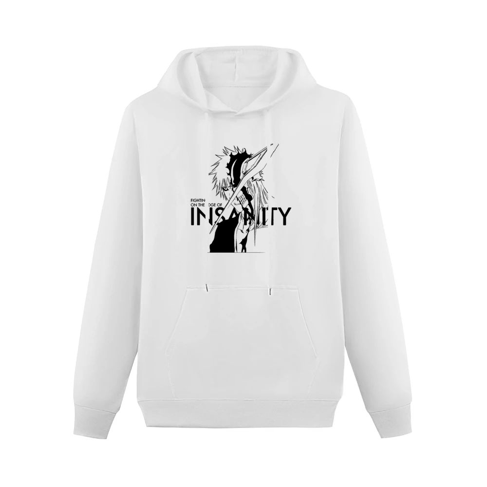 Ichigo Kurosaki half hollow shinigami fighting on the edge of insanity Men Hoodie With Pocket
