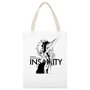 Ichigo Kurosaki half hollow shinigami fighting on the edge of insanity White Canvas Tote Shopping Bag