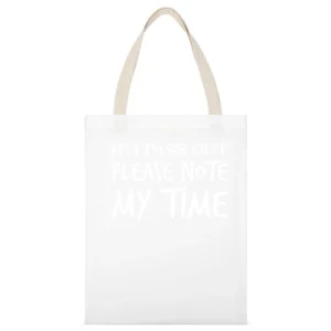 If I Pass Out Please Note My Time Funny Crossfit Workout Fitness Graph White Canvas Tote Shopping Bag