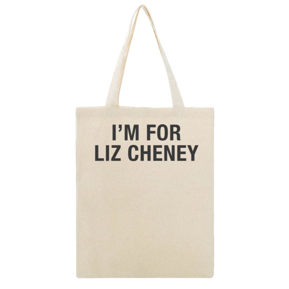I'm For Liz Cheney As Seen On Kevin Costner Beige Canvas Tote Shopping Bag